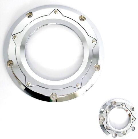 Transparent Motorcycle Derby Cover Timing Points Cover for Harley Big Twin Cam Touring Electra Glide Road King Dyna Softail Heritage Fatboy 1999-2013 (Black) in Kuwait