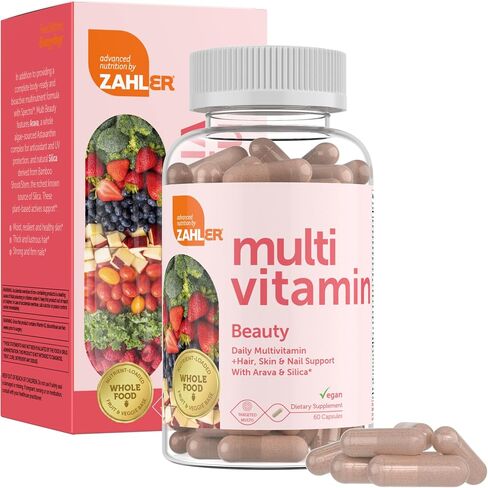 Zahler Multivitamin 50+, Iron-Free Formula + Lutein for Eye Health, 60 Capsules. in Kuwait