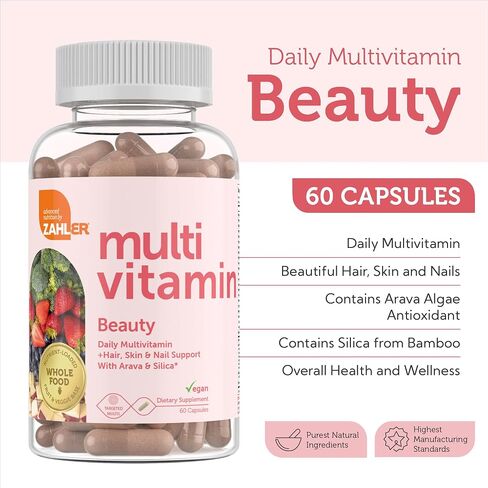Zahler Multivitamin 50+, Iron-Free Formula + Lutein for Eye Health, 60 Capsules. in Kuwait