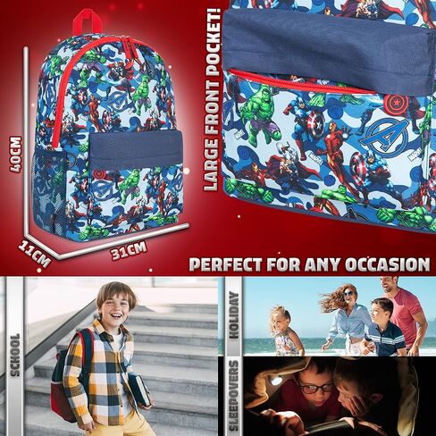 Marvel Backpack - Bags for Travel, Sports Rucksack Gifts (Blue) in Saudi Arabia