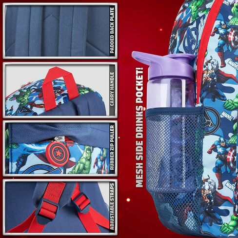 Marvel Backpack - Bags for Travel, Sports Rucksack Gifts (Blue) in Saudi Arabia