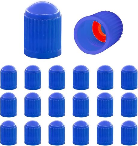 20 PCS Tyre Valve Dust Caps, Plastic Durable Valve Stem Caps with O Rubber Ring, Leak-Proof Air Protection Car Stem Covers, Universal Air Tire Stem Caps for Sedan SUV Bicycle (Black) in Saudi Arabia