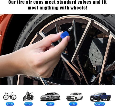 20 PCS Tyre Valve Dust Caps, Plastic Durable Valve Stem Caps with O Rubber Ring, Leak-Proof Air Protection Car Stem Covers, Universal Air Tire Stem Caps for Sedan SUV Bicycle (Black) in Saudi Arabia