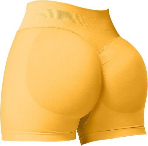 Rugkey High-Waist Yoga Shorts for Women: 4.5" Scrunch Butt Tummy Control Workout Shorts - Seamless Booty Squat Proof for Gym in Saudi Arabia