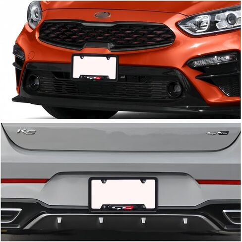 2 Pcs Black License Plate Frames License Plate Covers Compatible with Elantra i20 i30 Tucson Kona Sonata Kona venueN line Metal Aluminum Material Screw caps Cover Set in Kuwait