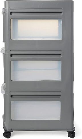 لايف ستوري كلاسيك 3 أرفف منظم أدراج بلاستيكية، رمادي (3 عبوات) in Kuwait