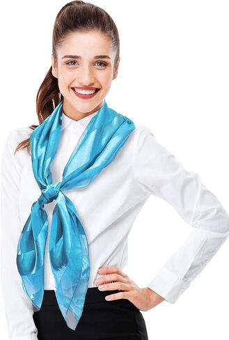 CBC Crown Women's Silk Feeling Solid Color Satin Striped 42" Square Fashion Shawl Scarf in Saudi Arabia