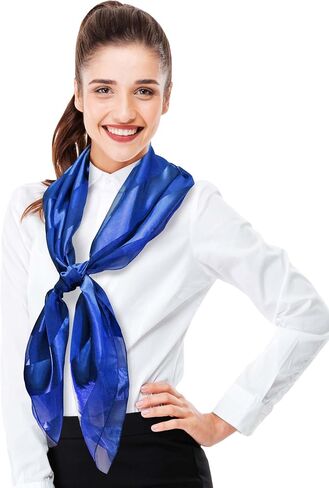 CBC Crown Women's Silk Feeling Solid Color Satin Striped 42" Square Fashion Shawl Scarf in Saudi Arabia