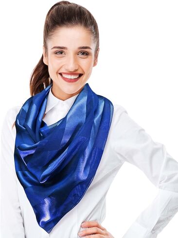 CBC Crown Women's Silk Feeling Solid Color Satin Striped 42" Square Fashion Shawl Scarf in Saudi Arabia