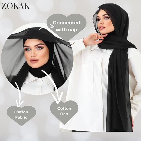 Instant Chiffon Hijab, Ready to wear hijab, modal hijab, Abaya, modern Instant Scarf, Soft breathable Scarf in Saudi Arabia