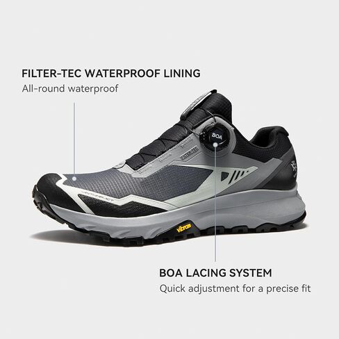 KAILAS Men's Kuocang BOA Hiking Shoe FLT Waterproof V Sole Non-Slip Shoes Lightweight Breathable Low Height Outdoor Trailing Trekking Shoes in Saudi Arabia