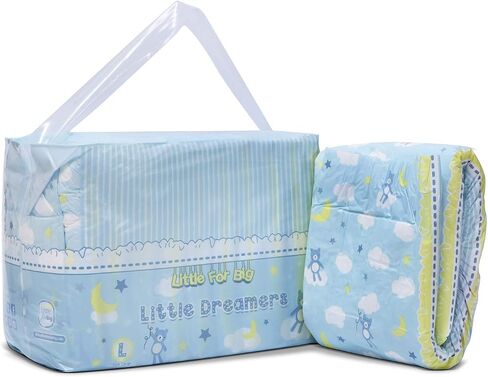 Littleforbig Adult Printed Diaper 10 Pieces - Little Dreamers (Large 36"-46") in Saudi Arabia