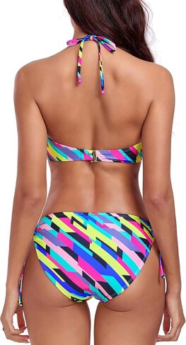 RELLECIGA Women's Halter Bikini Set Low Waisted Cute Bathing Suit in Saudi Arabia
