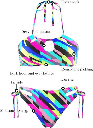 RELLECIGA Women's Halter Bikini Set Low Waisted Cute Bathing Suit in Saudi Arabia