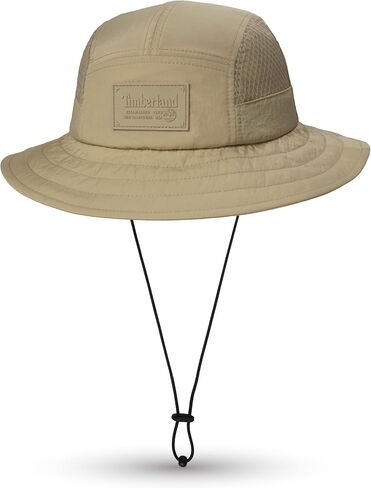 Timberland Mesh Panel Ducket Hat ، قبعة شمس عريضة مع سلك الذقن القابل للتعديل ، مثالي للمغامرات في الهواء الطلق in Saudi Arabia