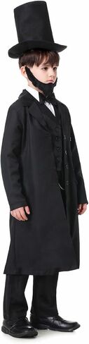 زي Grajtcin Lincoln for Kids Abraham Lincoln Outfit Boys Boys Day Halloween Party Forms Historical Cosplay in Saudi Arabia