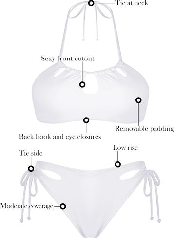 RELLECIGA Women's Halter Bikini Set Low Waisted Cute Bathing Suit in Saudi Arabia
