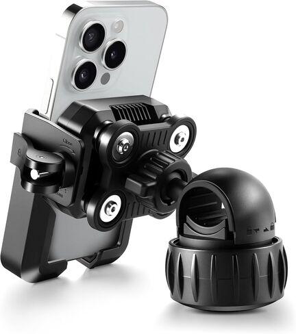 JUSTTOP Motorcycle Phone Mount Holder,Bike Phone Mount Holder[Unobstructed Camera],for iPhone and More 4.7"-7" Smartphones,Motorcycle Accessories and Bike Accessories in Saudi Arabia