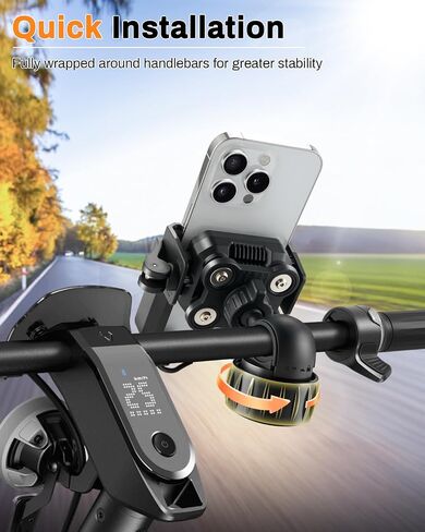JUSTTOP Motorcycle Phone Mount Holder,Bike Phone Mount Holder[Unobstructed Camera],for iPhone and More 4.7"-7" Smartphones,Motorcycle Accessories and Bike Accessories in Saudi Arabia