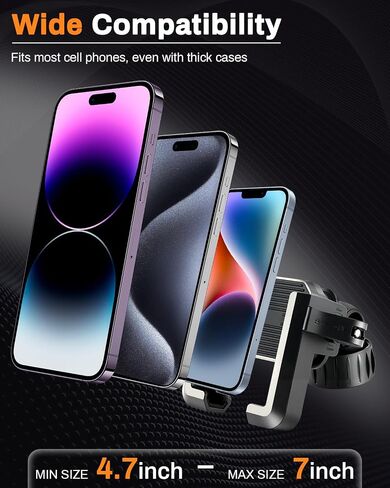 JUSTTOP Motorcycle Phone Mount Holder,Bike Phone Mount Holder[Unobstructed Camera],for iPhone and More 4.7"-7" Smartphones,Motorcycle Accessories and Bike Accessories in Saudi Arabia
