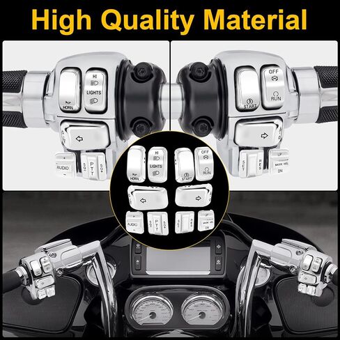 مفاتيح التحكم في اليد Chrome Caps متوافقة مع Harley Electra Street Road Road King Touring 1996-2013 in Kuwait