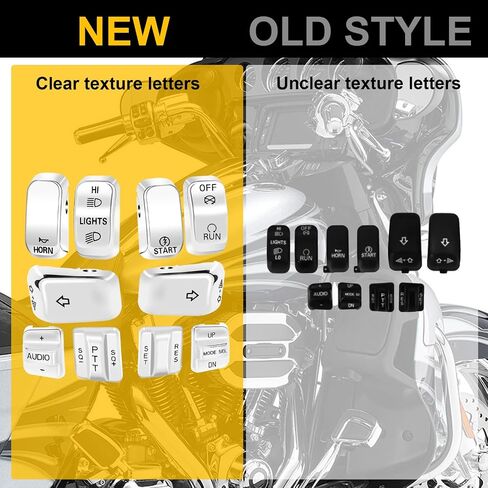مفاتيح التحكم في اليد Chrome Caps متوافقة مع Harley Electra Street Road Road King Touring 1996-2013 in Kuwait