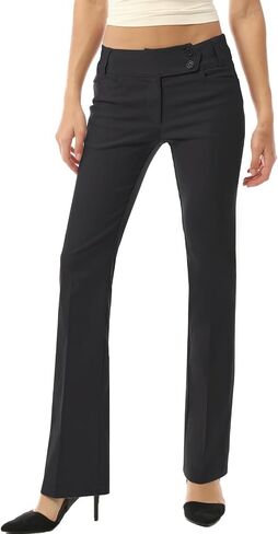 MixMatchy Women's Ultra Stretch Lux Comfort with Flex Motion Bootcut Dress Pants Work Business Office Trousers in Saudi Arabia