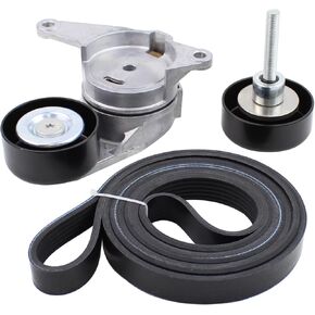 MOTOKU Belt Tensioner and Serpentine Belt Idler Pulley for Chevrolet Traverse 2009-12, GMC Acadia 2007-12, Cadillac XTS 2013-19, Buick Enclave 2008-12, LaCrosse 3.6 2010-16, Saturn Outlook 2007-10