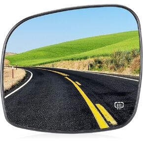 Driver Left Side Heated Mirror Glass Fits for Chrysler for Town & Country 2008-16, Dodge Grand Caravan 08-2020, RAM CV 2012-2015, Fits for Volkswagen for Routan 2009-2014 for 68026177AB 68026176AB