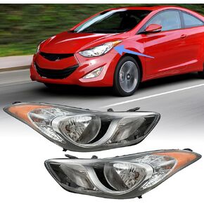 مصابيح الأمامية الأمامية هالوجين مع المصابيح لعام 2011 2012 2013 سائق Elantra والركاب الولايات المتحدة