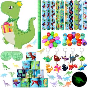 Pasimy 107 قطعة ديناصور حفلة عيد ميلاد Piñata مجموعة 16.5 × 11.8 × 3.1 بوصة ديناصور Piñata Dino Piñata مع عصا معصوب العينين ديناصور هدايا حفلة عيد ميلاد هدية ديكور الديناصور (وردي، لطيف) in Kuwait
