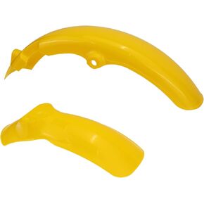 Carbman 63111-04411-25Y 53111-04420-25Y Front Rear Fender Set Fit for Suzuki JR 50 JR50 1978-1999 Yellow