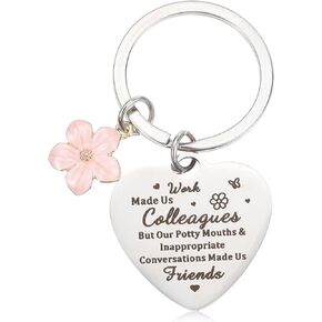 Ouligay Funny Coworker Leaving Keychain Gifts for Women Men Work Bestie Friendship Keyring Farewell Goodbye Going Away Gifts for Coworkers Birthday