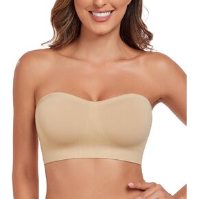 HACI BRA BRA NO INTERWIRE PATEDLOED PAREDELY MULTIVE BANDEAU TUP TOP للنساء