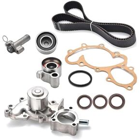 TKT-025 3.4 Timing Belt Kit with Water Pump Compatible with Toyota 4Runner T100 Tacoma Tundra 1995-2004 3.4L V6 DOHC 24V 5VZFE TKT-005 TKT-007 16100-69398-83