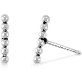 Boma Jewelry Sterling Silver Dot Bar أقراط 1/2 بوصة