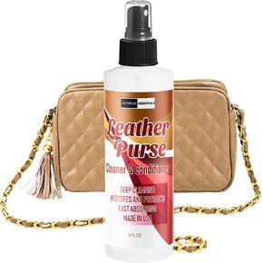 Leather Purse Cleaner, Conditioner & Deodorizer – 3-in-1 Care for Handbags, Designer Bags, and Luxury Purses. Leather Cleaner & Conditioner for Purses – Made in USA