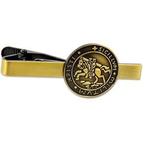 Knights Templar Seal Crusaders Solomon's Temple Masonic Tie Clip - [Brass Brass] [2 1/4 '' Wide]