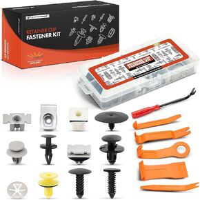 A-Premium 109PCS Car Retainer Clips Kit Compatible with GMC Terrain 2013-2023 - Vehicle Specific Body Trim Pin Rivet - fits for Fender, Door Trim, Cowl, Hood & More - W/ 6PCS Auto Trim Removal Tool