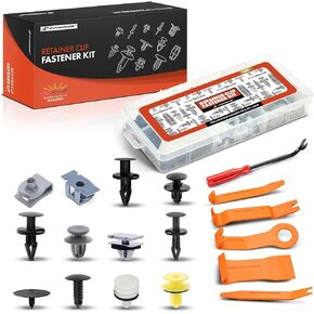 A-Premium 99PCS Car Retainer Clips Kit Compatible with Chevrolet Equinox 10-23 - Vehicle Specific Body Trim Pin Rivet - fits for Front Bumper, Hood & More - W/ 6PCS Auto Trim Removal Tool