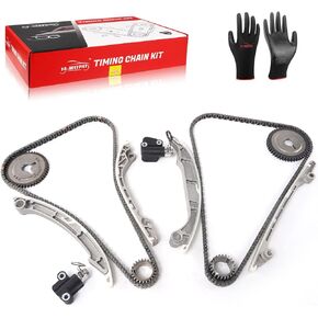 Timing Chain Kit Fits Compatible with Nissan Patrol(Y62) for Infiniti QX56 QX80 VK56VD 5.6L #13024-1LA1A 13024-AR00A Engine Timing Chain Set