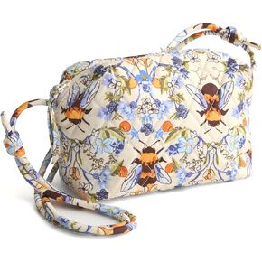 Vera Bradley Premium Cotton Blake Crossbody Bag ، Bee Garden