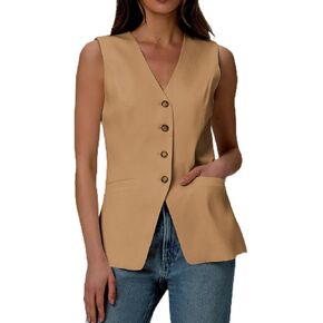 2025 Womens Summer Summeressless Blazer Vester Long Lightweight Batrat