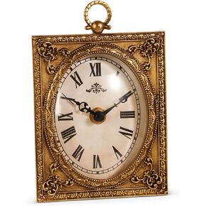 RAZ Imports Antique Gold Clock, 6-inch Height