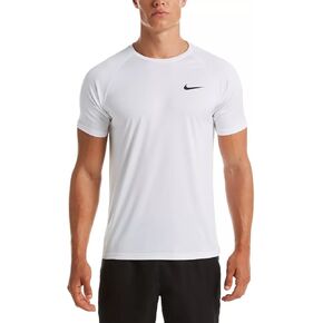 Nike Men's Dri-FIT UPF 40+ Hydroguard Swim Tee (US, Alpha, Large, Regular, Regular, White)