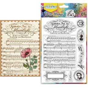 CHGCRAFT Silicone Clear Stamps Butterflies Flowers Custom Stamp for DIY Scrapbooking Photo Album Decorative Cards Making Stamps for Holiday Card Making Album Crafts in Kuwait