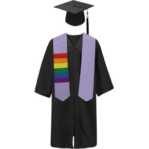 قوس قزح برايد العلم التخرج SASH/Stole/Scarf 180x13cm ، للدراسة على متن الطلاب الدوليين التخرج