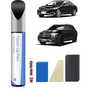 149/9149 Polar White Touch Up Lepair Kit متوافق مع Mercedes -Benz - DIY Kit يطابق تمامًا الرقائق والرقائق