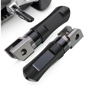 MZS Motorcycle Front Foot Pegs, Adjustable Sport Footpegs Rider Foot Pedal Rest Black Compatible with GSXR 600 750 08-17 / GSXR1000 09-23 / GSXS 750 1000 15-23 / Hayabusa SFV650 08-14 / Katana 20-22
