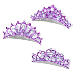 3 PCS Pink Princess Tiaras for Girls - Mini Crowns & Toddler Tiaras